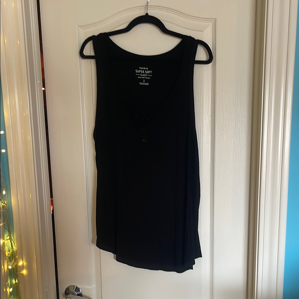 Torrid Black Asymmetrical Tank Top